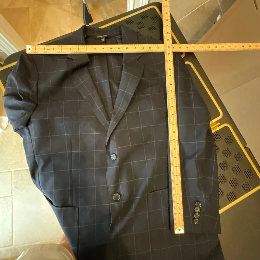 Banana Republic Mens 44R Slim Performance Smart Weight Wool Navy Blazer‎ Jacket